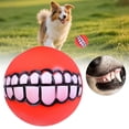 thumbnail image 2 of Teeth Grinding Dog Toy, Rubber Funny Ball, Grabbed Rubber, for Large Medium Dogs (Red), 2 of 5