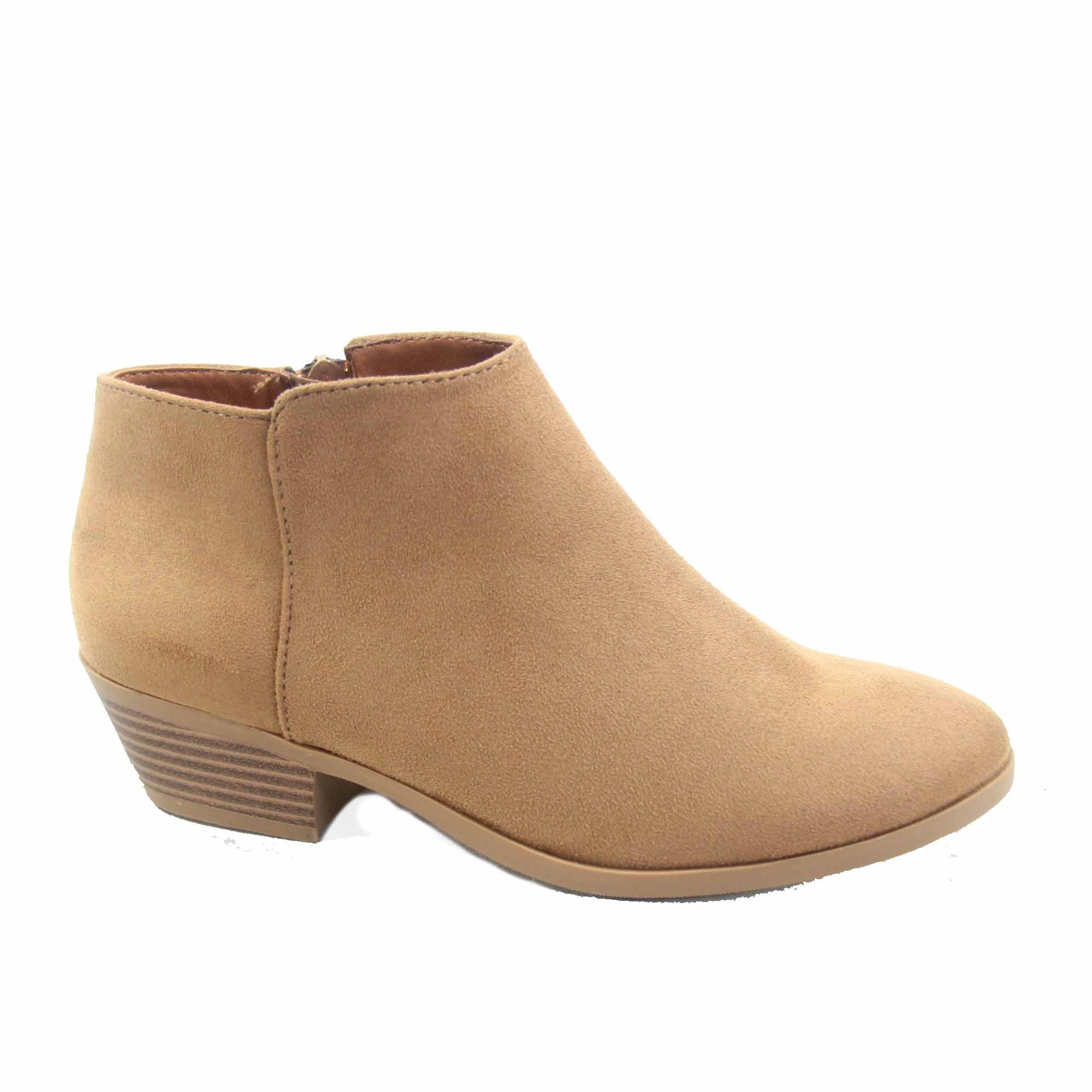 chunky heel ankle bootie