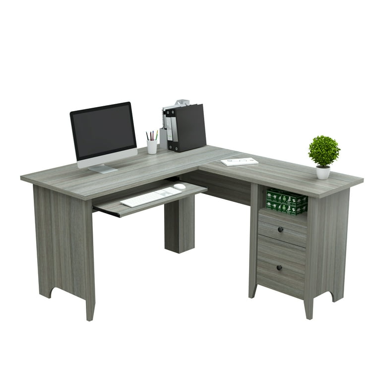 Inval l shaped computer desk discount