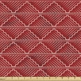 thumbnail image 1 of Traditional Upholstery Fabric by the Yard, Japanese Ethnic Geometric Monotone Vintage Oriental Curved Leafage Pattern, Decorative Fabric for DIY and Home Accents, Vermilion White by Ambesonne, 1 of 5