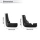 thumbnail image 3 of Ofertas Únicas 1 juego de guardabarros delanteros y traseros para Isuzu D-MAX 4 puertas 2021-2024 con accesorios de montaje, 3 of 6