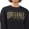 thumbnail image 3 of Women's G-III 4Her by Carl Banks Black Boston Bruins Metallic Drop Printed Fleece Sweatshirt, 3 of 3