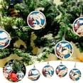 thumbnail image 1 of Juego de Cuatro Colgantes de Animales Marinos Xihbxyly para Árbol de Navidad de Madera, 1 of 7