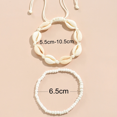 thumbnail image 2 of 2 PCS Bohemian Style Shell Knotted Anklet, Hand-Beaded Rice Bead Anklet Beach Ocean Wind Handmade Anklet Jewelry, Apricot, 2 of 3