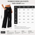 thumbnail image 5 of Wide Leg Corduroy Pants for Women Casual Lounge Drawstring Elastic Waist Work Pants with Pockets, 5 of 7