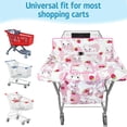 thumbnail image 5 of Funda para carrito de compras para bebé, funda para silla alta 2 en 1, suave, portátil y lavable a máquina, cómoda almohadilla de asiento de algodón con arnés de seguridad y bolsa de tela portátil, se, 5 of 5