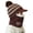 Coffee, variant on Karoyedx Beanie Hats for Toddler Boys Kid Winter Hat Scarf Set Boys Girls Knit Hood Hats Balaclava Beanie Hat Warm Fleece Lining Scarf Skull Cap Grey Size,One Size