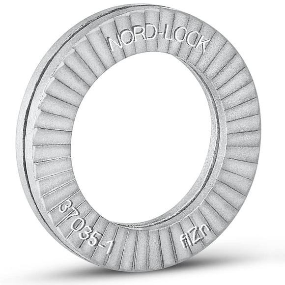 Nord-Lock Wedge Locking Washers - Steel (Delta Protekt) Washer with Zinc Flake Coating, Vibration Resistant Safety Washers for 1/2 Inch Bolts - 10 Pairs