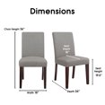 thumbnail image 2 of Serta Liam Parsons Upholstered Accent Dining Chair Set of 2, High-Back Design, Polyester Weave Fabric, Quality Foam Cushion, Armless Side Chair for Kitchen, Dining Room, LivingRoom, Ash Gray, 2 of 8