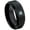 White Gold Bezel, variant on 0.05ctw Princess Cut Aquamarine Tungsten Ring - 8MM Polished Black IP Beveled Edge Tungsten Carbide Wedding Band - March Birthstone Ring - 14kt Rose Gold Bezel - TN084PSRG-1AQMs10