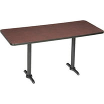 Interion Bar Height Breakroom Table, Mahogany - 72 x 30 in.