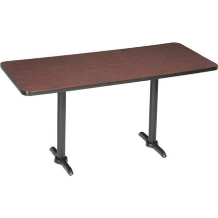 Interion Bar Height Breakroom Table, Mahogany - 72 x 30 in.