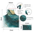 thumbnail image 7 of Teal Gold Marble Pattern Apron-Garden Aprons for Women with Pockets-Cotton Linen Waterproof Kitchen Cooking Gardening Aprons Adjustable for Kitchen,Cooking,BBQ and Salon 33x27 Inch, 7 of 7