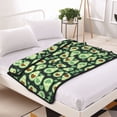 thumbnail image 3 of Pofeuu Avocado Heart Print Bed Blanket, Soft Flannel Blankets for Bed,Sofa, Couch, Chair, 50 X 60 Inches, Double Layer, 3 of 8