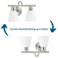thumbnail image 2 of Ashford Collection Two-Light Brushed Nickel and Opal Glass Farmhouse Style Bath Vanity Wall Light, 2 of 2