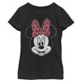 thumbnail image 1 of Disney Characters Modern Minnie Inverse Girl's Solid Crew Tee, Black, Small, 1 of 4
