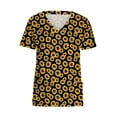 thumbnail image 4 of CNKOO Blouses Médicales pour Femmes Manches Courtes Col en V Uniforme Imprimé Poches Blouse Infirmière Liquidation, 4 of 5