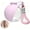 Pink plastic, variant on Portable Dog Water Bottle, Plastic Travel Dog Water Bottle with Foldable Silicone Bowl, Leak-Proof Pet Bottle for Water & Food, Water Dispenser for Dogs Walking Hiking Camping