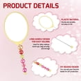 thumbnail image 3 of Uxcell 4 Pack Beadable Mirrors with Handle, 7.7 Inch Long Oval Shape Bead Mirror Bars Removable for DIY Crafts(Yellow), 3 of 7