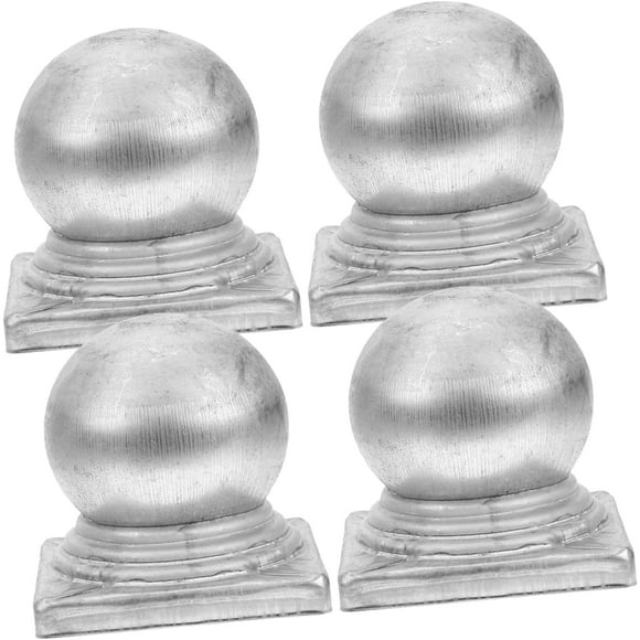 4pcs Decorative Fences Metal Fence Decked Accessories Fence Cover Fence Protector Column Iron Cover