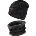 thumbnail image 3 of Sombrero de invierno y conjunto de bufanda, estilo de gorro, cálido con forro de lana gruesa para hombres y mujeres, 3 of 5