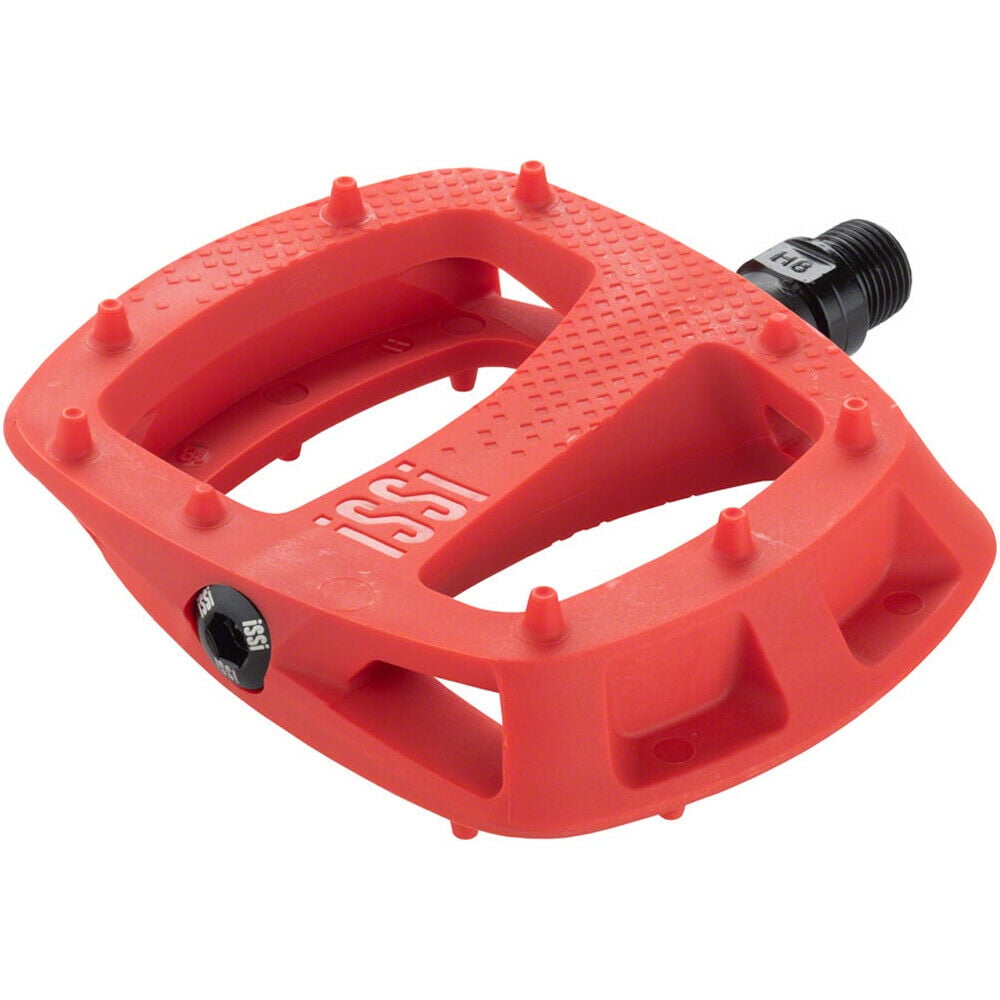 iSSi Thump Flat Pedals Small Composite with Molded Pins Red
