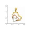thumbnail image 2 of Gem & Harmony Triple Open Heart Pendant Necklace in 14K Pink and Yellow Gold for Women, 2 of 4
