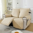 thumbnail image 6 of Lavish Cover 100% Waterproof Recliner Loveseat Cover, 2 Pieces Non-Slip Recliner Couch Slipcovers, Washable Furniture Protector with Pockets & Elastic Straps for Kids Pets, 2 Seaters, Beige, 6 of 10