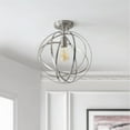 thumbnail image 3 of JONATHAN Y Alba 13" Metal LED Flush Mount, Nickel, JYL9514B, 3 of 7