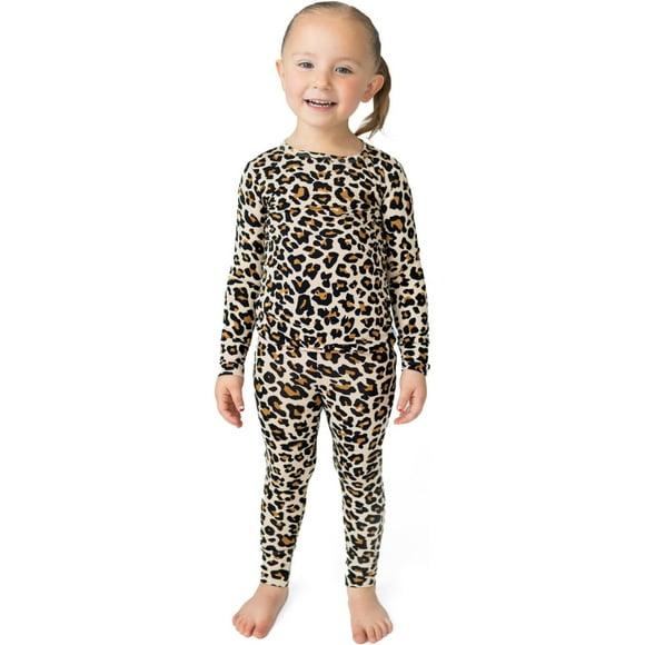 Pijama Posh Peanut Lana Leopard Viscosa de Bamboo Girls
