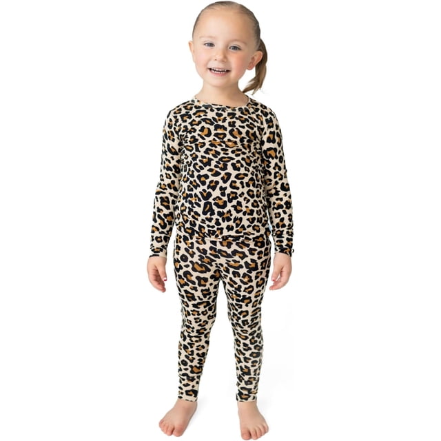 Pijama Posh Peanut Lana Leopard Viscosa de Bamboo Girls
