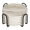 thumbnail image 1 of Juego De Portavasos Blanco Jaspeado 6 PZS BELUG, 1 of 3