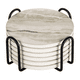thumbnail image 1 of Juego De Portavasos Blanco Jaspeado 6 PZS BELUG, 1 of 3