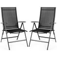 thumbnail image 1 of Gymax 2 Pcs Chaise Pliante Patio Jardin Extérieur avec Cadre en Acier Dossier Réglable, 1 of 10