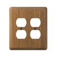 thumbnail image 2 of Amerelle 901DD Wall Plate Contemporary Brown 2 gang Wood Duplex Outlet Brown, 2 of 2