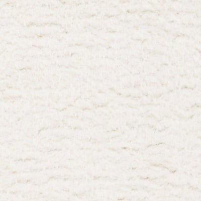 SAFAVIEH Madrid Miah Solid Plush Polyester Shag Area Rug, Ivory, 6'7" x 6'7" Round