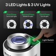 thumbnail image 3 of Lupa VIVOSUN 30X recargable con 3 LED y 3 luces UV, 3 of 8