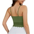 thumbnail image 4 of Otntypg Bralettes for Women Adjustable Spaghetti Strap Mesh Tank Top Sexy Tube Slim Y2K Camisole Army Green M, 4 of 7