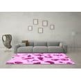 thumbnail image 3 of Ahgly Company Indoor Round Abstract Pink Modern Area Rugs, 3' Round, 3 of 4