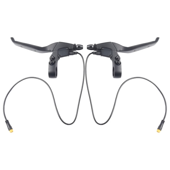 YAAQII for Electric Bike Brake Handle Set 3 Pin Compatible with for Bafang Mid-Mounted Motor E-Bike Aluminum Alloy Anti-Slip Rubber Grip Waterproof 50CM Cord Length Black 1 Pair