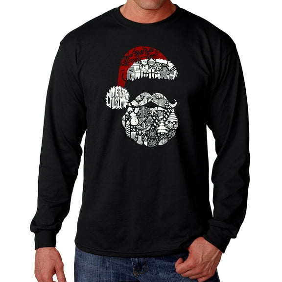 Santa Pics - Men's Word Art Long Sleeve T-Shirt