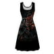 thumbnail image 4 of Mujeres Casual sin mangas tanque vestidos cuello redondo verano Halloween estampado vestido para fiesta Pompotops ghjkhdj6126, 4 of 5