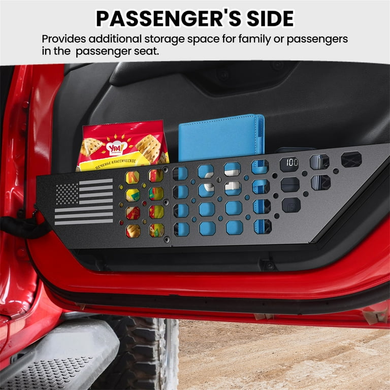 DIAMOOKY Front Door Pocket Storage Box for Jeep Wrangler JL DIAMOOKY Front Door Pocket Storage Box for Jeep Wrangler JL