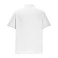 thumbnail image 4 of Yaoyar Mens Solid Color Basic T Shirt Casual Button Down Short Sleeve Tropical Shirts Summer Beach T Shirts White,L, 4 of 6