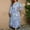 Blue, variant on Plus Size Floral Maxi Dress for Women Long Sleeve V Neck Boho Casual Loose A Line Flowy Summer Dresses