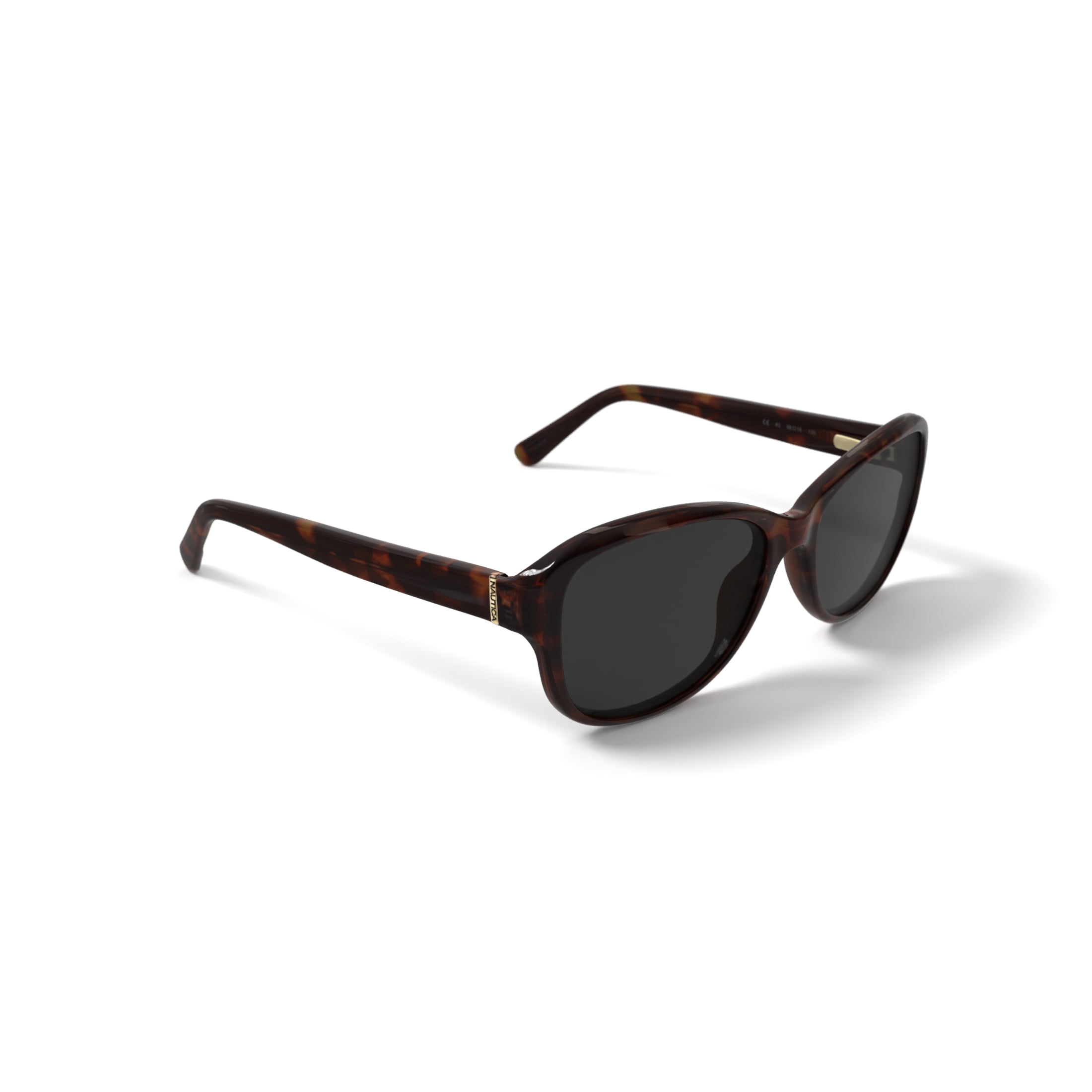 Nautica Women's Rectangle Prescription Sunglasses with Case, NLS6016 Shiny Brown Demi