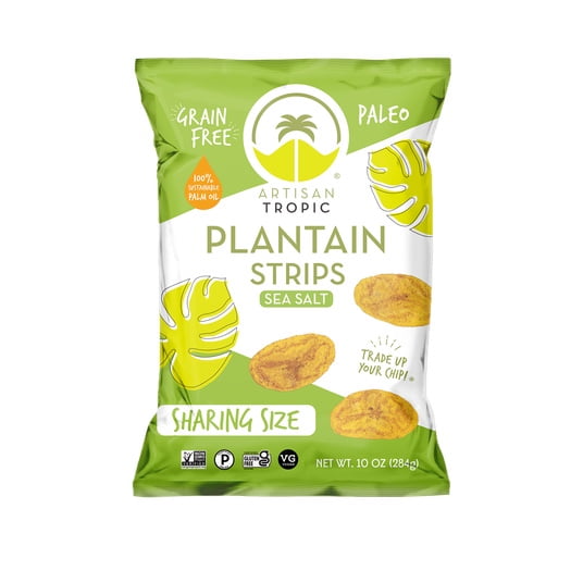 Artisan Tropic Plantain Chip Strips, Sea Salt-16 oz