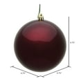 thumbnail image 2 of Vickerman 4.75" Burgundy Candy Ball Ornament, 4 per Bag, 2 of 5