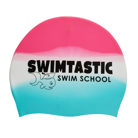 Sporti Silicone Swim Cap, Multi-Color, Anti-Slip, Contoured, Latex-Free