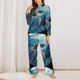 thumbnail image 2 of Fotbe Watercolor Turtle4 Conjunto de Pijama de Manga Larga para Mujer con Estampado, Ropa de Dormir de 2 Piezas, Conjunto de Casa Suave y Cómodo con Bolsillos-XX-Large, 2 of 7